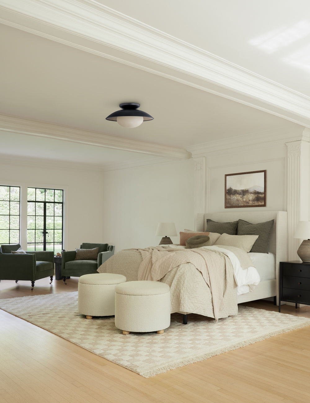 Quinn Semi-Flush Light - Semi Flush Ceiling Light for Bedrooms