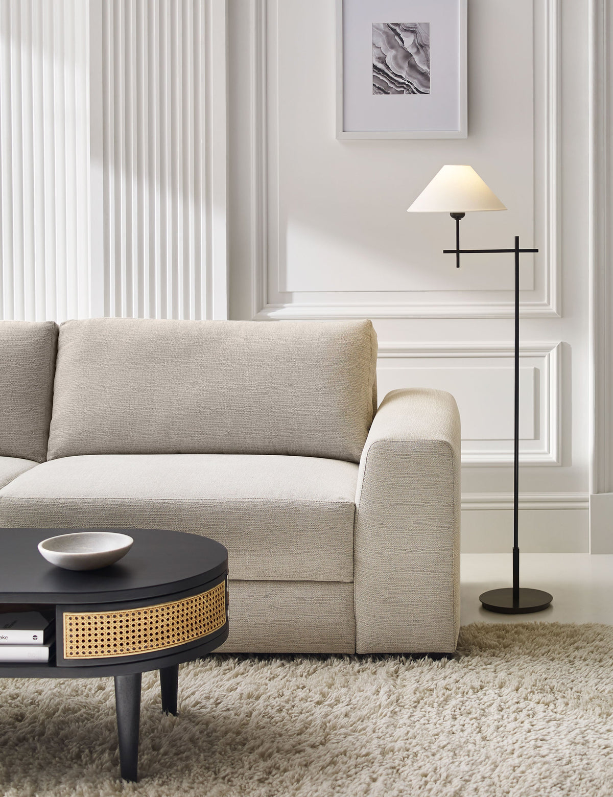 Nielsen Cordless Task Floor Lamp - Living Room Floor Lamp Light in a room
