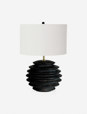 Accordion Round Table Lamp - Designer Table Lamp for Nightstands