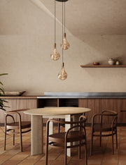 Triple Pendant Light with Voronoi II - Modern Ceiling Pendant Light