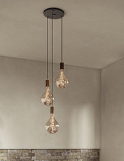 Triple Pendant Light with Voronoi II - Modern Ceiling Pendant Light