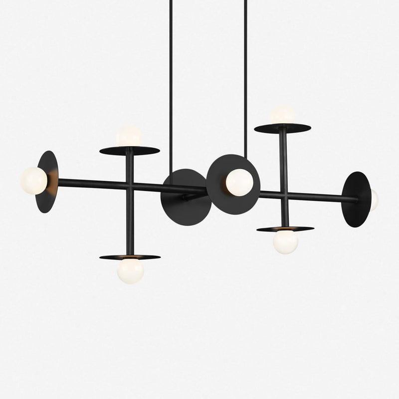 Nodes Large Linear Chandelier - Dining Room Chandelier Fixture