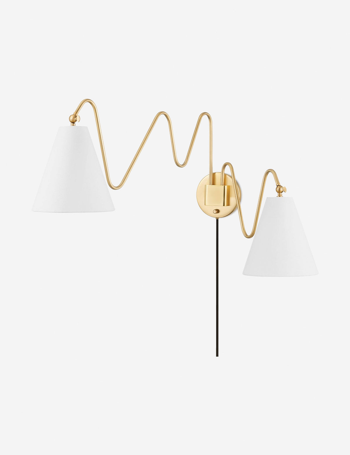 Dellon Double Plug-In Sconce - Wall Sconce Lighting for Bedrooms in a room