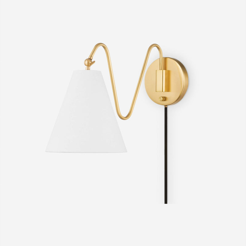 Dellon Single Plug-In Sconce - Wall Sconce Lighting for Bedrooms