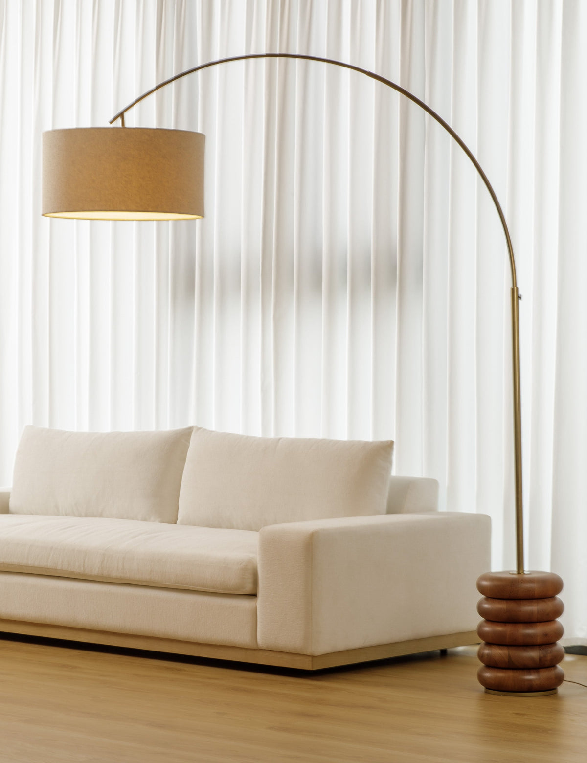 Linus Arc Floor Lamp - Living Room Floor Lamp for Living Rooms in a room