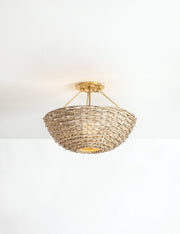 Rakesh Semi-Flush Mount Light - Semi Flush Ceiling Light for Bedrooms