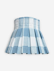 Plaid Classic Box Pleat Lampshade - Designer Table Lamp Light