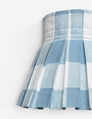 Plaid Classic Box Pleat Lampshade - Designer Table Lamp Light
