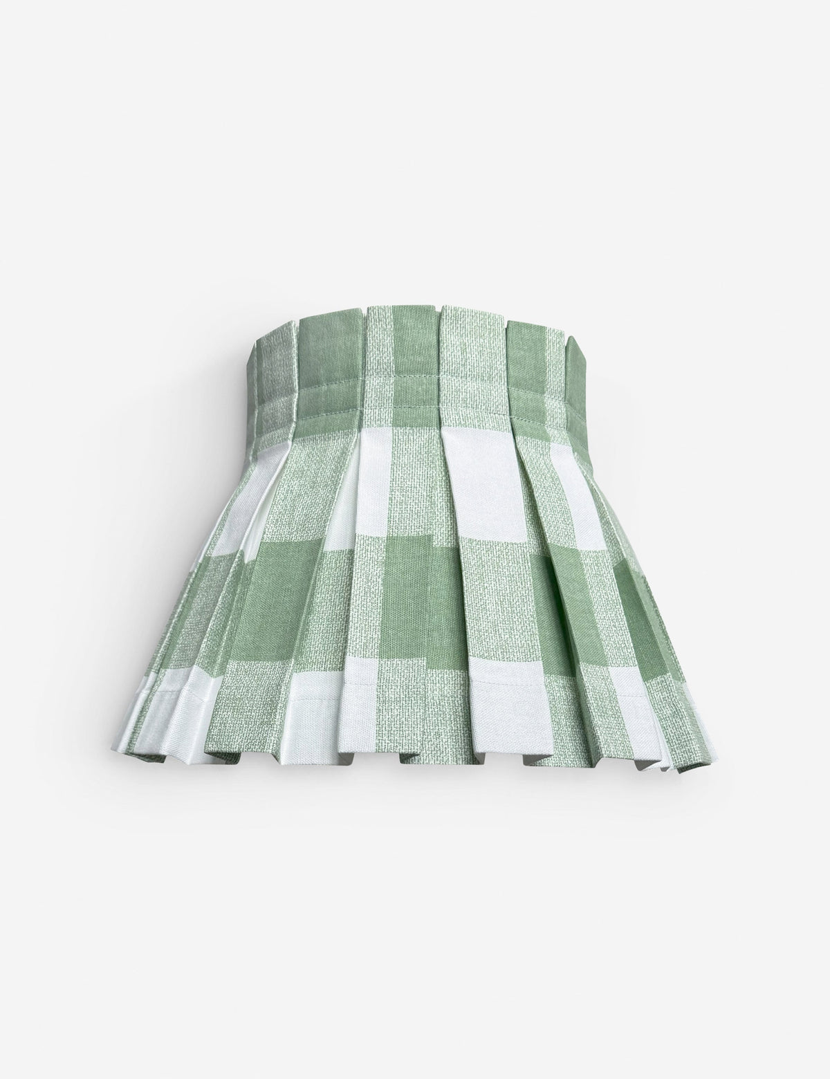 Plaid Classic Box Pleat Lampshade - Designer Table Lamp Light