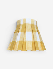 Plaid Classic Box Pleat Lampshade - Designer Table Lamp Light