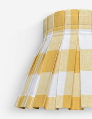 Plaid Classic Box Pleat Lampshade - Designer Table Lamp Light