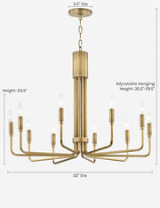 Alexane Chandelier - Dining Room Chandelier Fixture for Dining Rooms