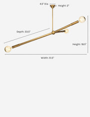 Talon Chandelier - Dining Room Chandelier Fixture for Dining Rooms